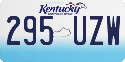 KY license plate 295UZW