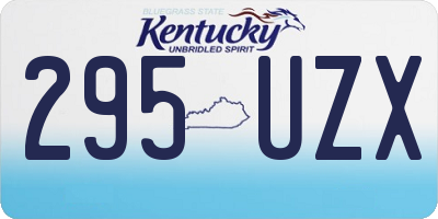 KY license plate 295UZX