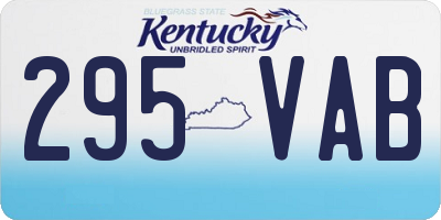 KY license plate 295VAB