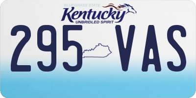 KY license plate 295VAS