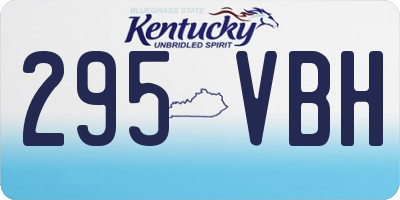 KY license plate 295VBH