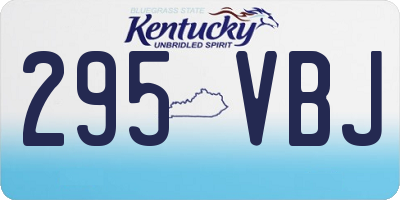 KY license plate 295VBJ