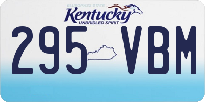 KY license plate 295VBM