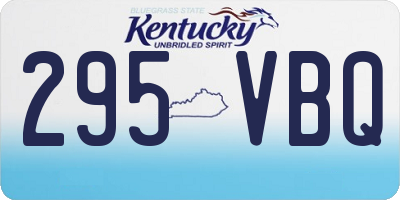 KY license plate 295VBQ