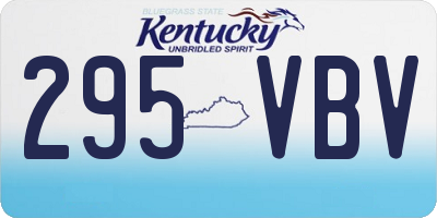 KY license plate 295VBV
