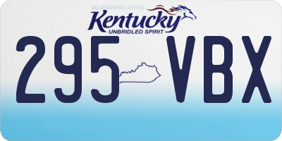 KY license plate 295VBX