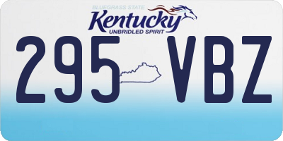 KY license plate 295VBZ