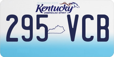 KY license plate 295VCB