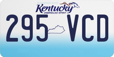 KY license plate 295VCD