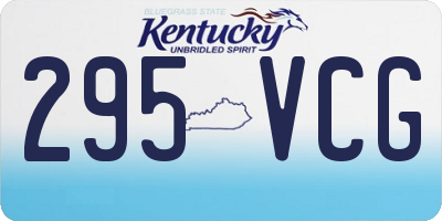 KY license plate 295VCG