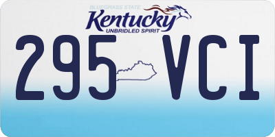 KY license plate 295VCI