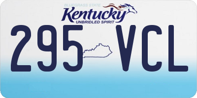 KY license plate 295VCL