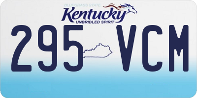 KY license plate 295VCM