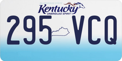 KY license plate 295VCQ