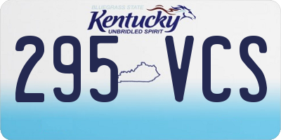 KY license plate 295VCS