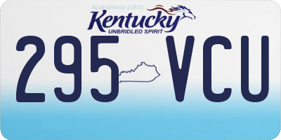 KY license plate 295VCU