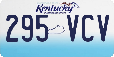 KY license plate 295VCV