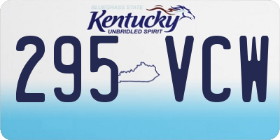 KY license plate 295VCW
