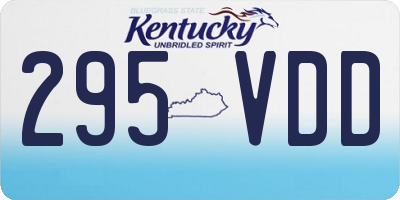 KY license plate 295VDD