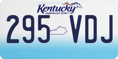 KY license plate 295VDJ