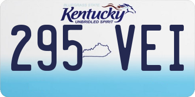 KY license plate 295VEI