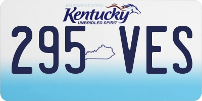 KY license plate 295VES
