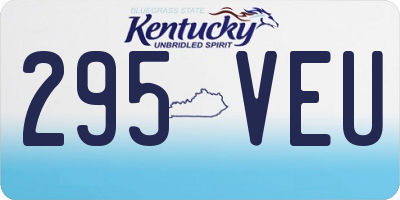 KY license plate 295VEU