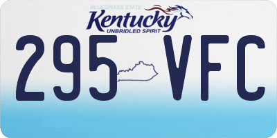 KY license plate 295VFC