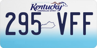 KY license plate 295VFF