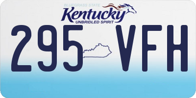 KY license plate 295VFH