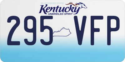 KY license plate 295VFP