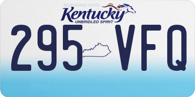KY license plate 295VFQ