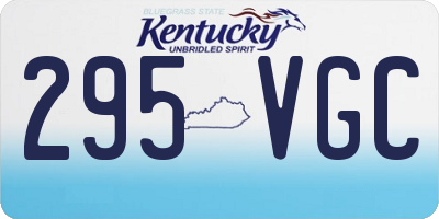 KY license plate 295VGC
