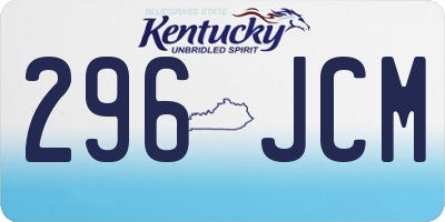 KY license plate 296JCM