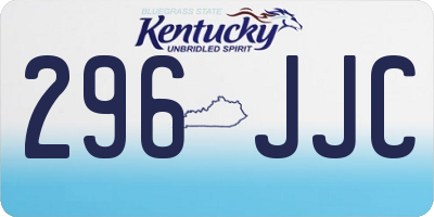 KY license plate 296JJC