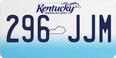 KY license plate 296JJM