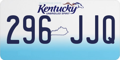 KY license plate 296JJQ