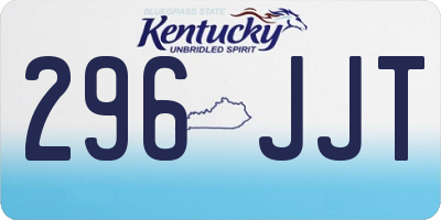 KY license plate 296JJT