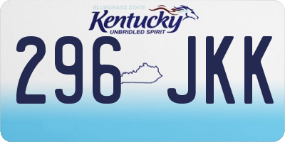 KY license plate 296JKK