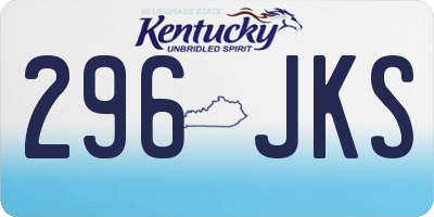KY license plate 296JKS