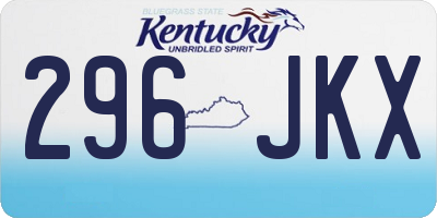 KY license plate 296JKX
