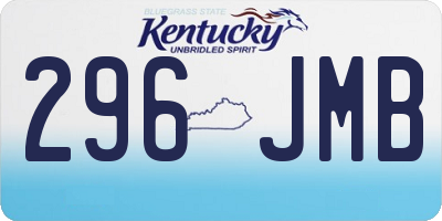 KY license plate 296JMB