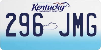 KY license plate 296JMG