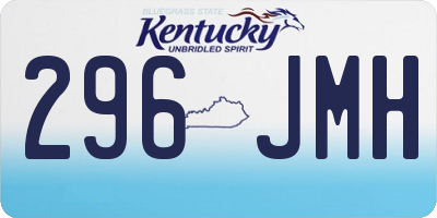 KY license plate 296JMH
