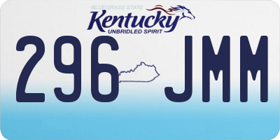KY license plate 296JMM