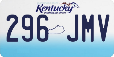 KY license plate 296JMV