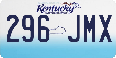 KY license plate 296JMX