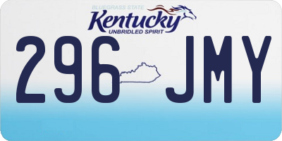 KY license plate 296JMY