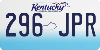 KY license plate 296JPR