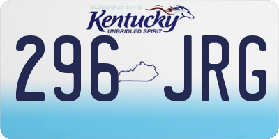 KY license plate 296JRG